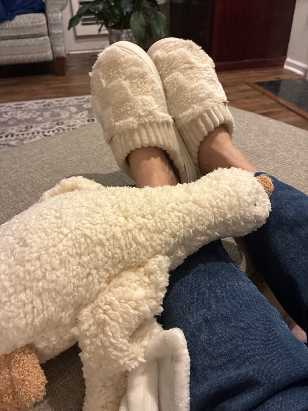 Customer photo review of Nordic Fluffy Slippers