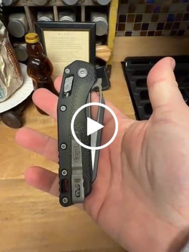 Customer video review of Microtech MSI Ram-Lok Tri-Grip Green Knife, 3.75″ Sheepsfoot M390MK Blade, Polymer Faded Bazooka – Made in USA (MCT210T-1PMFBO)