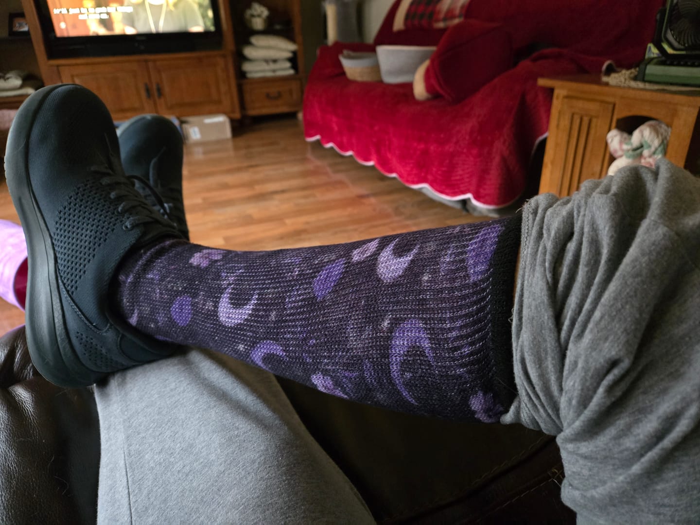 Customer photo review of Purple Moon EasyStretch™ Socks