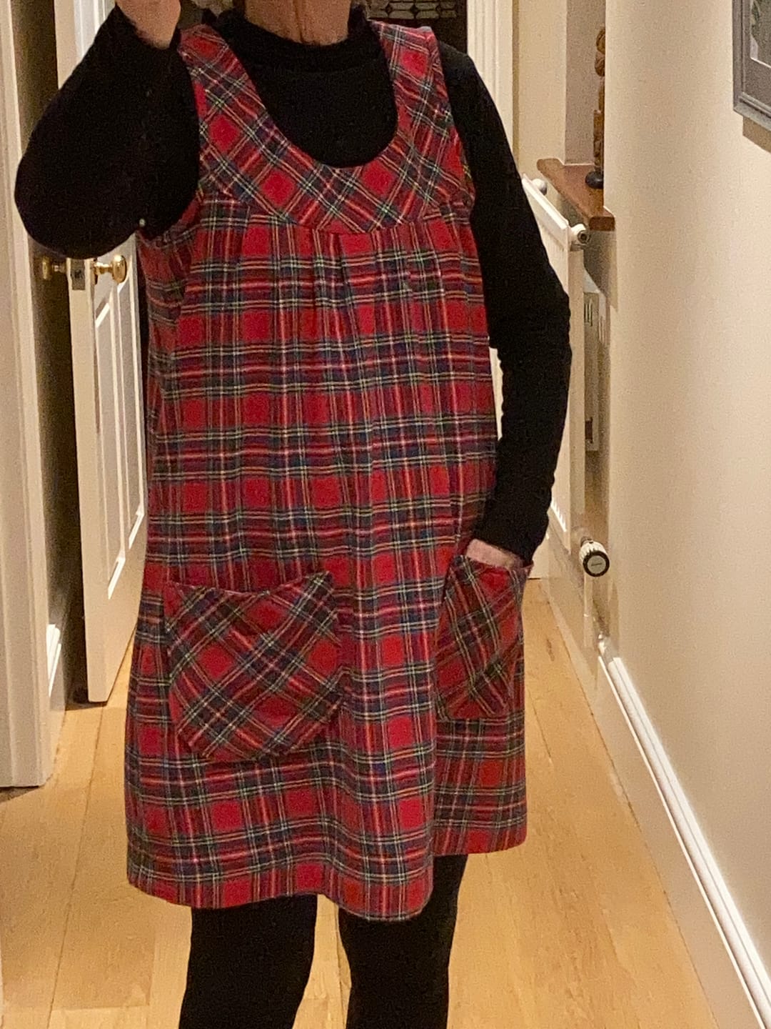 Customer photo review of Red Tartan Brushed Cotton Fabric