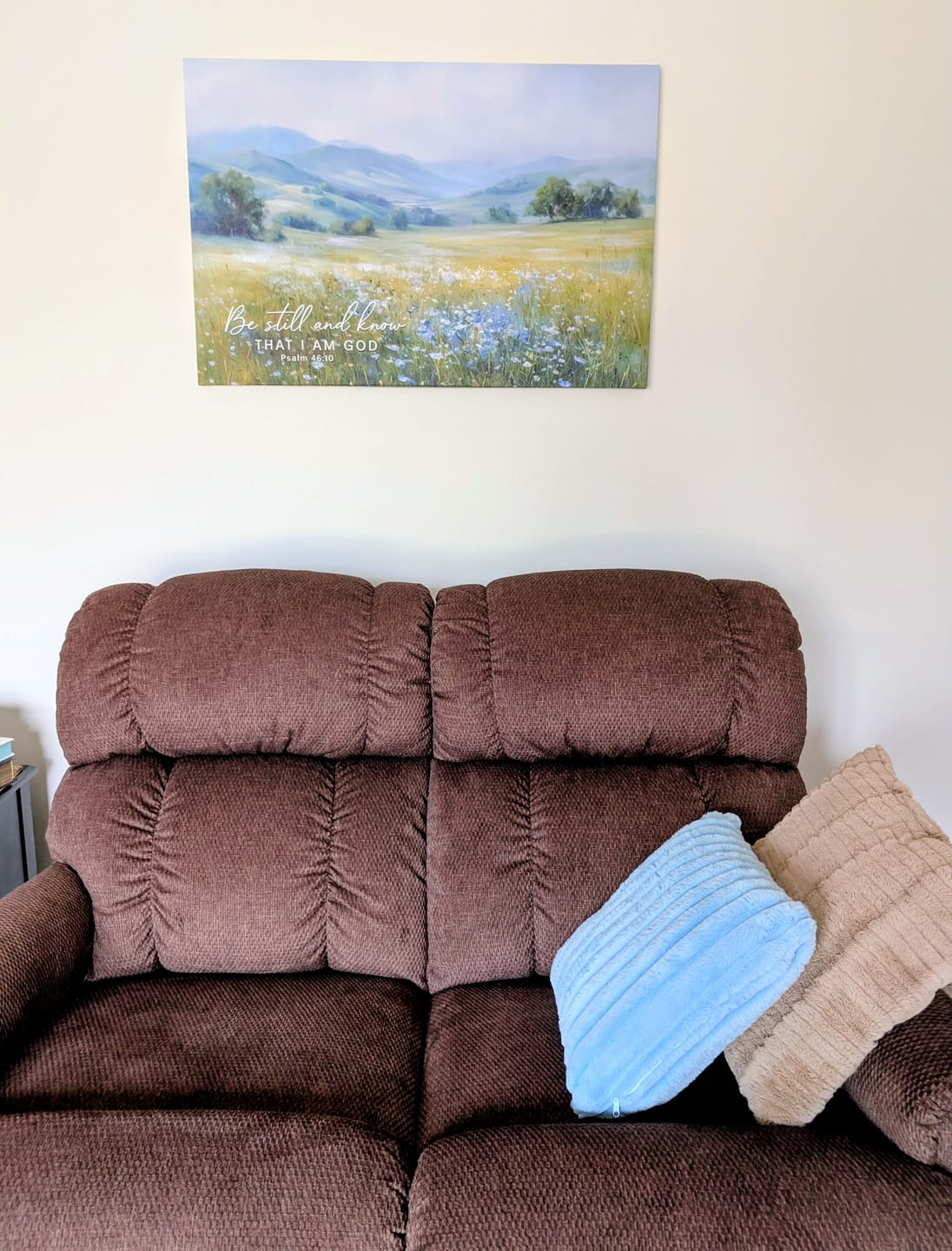Customer photo review of Be Still And Know That I Am God Psalm 46:10 Wall Art Canvas Print