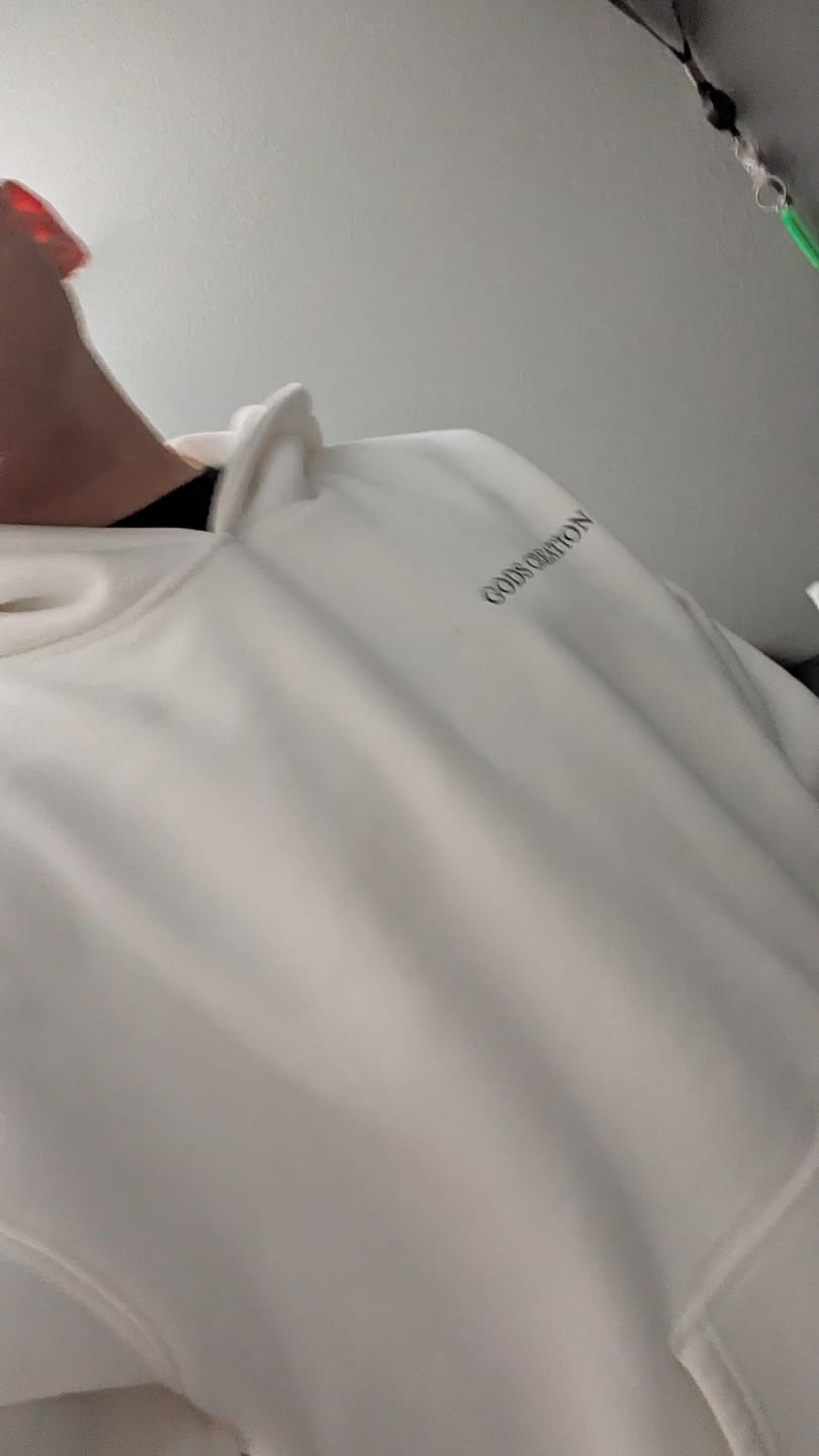 Customer photo review of Fallen Angel Hoodie - White
