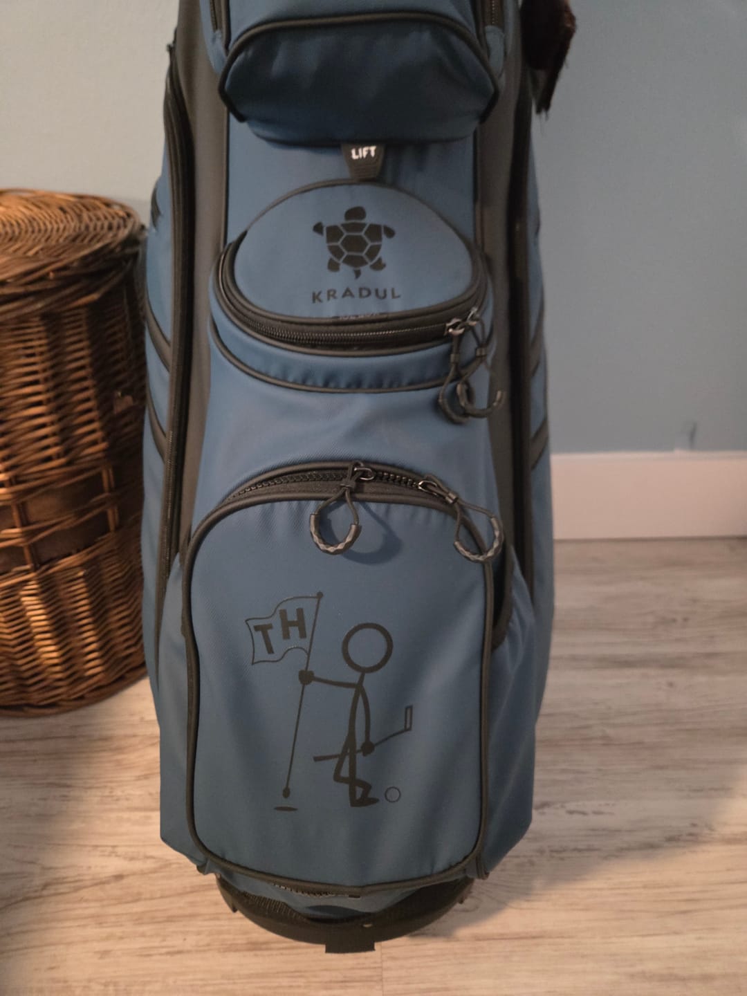 Customer photo review of EARTH SEALED Cart Bag: Blue Jay [Customize]