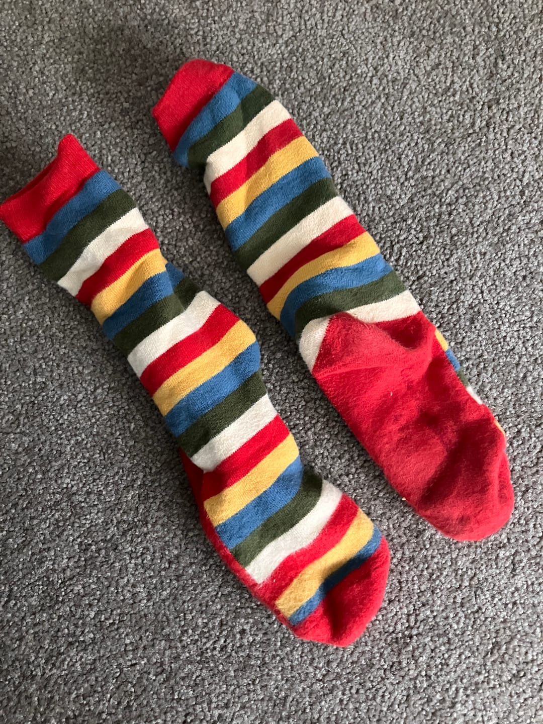 Customer photo review of Rainbow Terry Boot Socks 2 Pack
