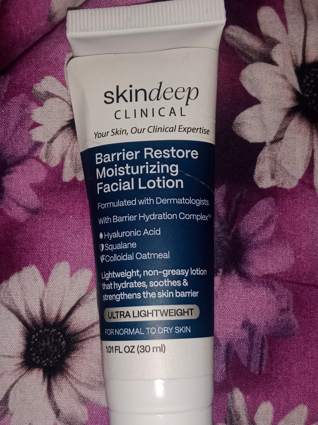 Customer photo review of Barrier Restore Moisturizing Facial Lotion