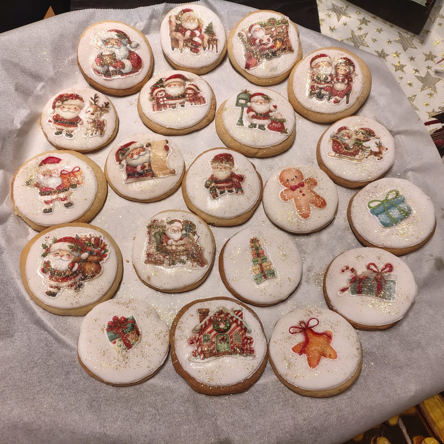 Customer photo review of Βρώσιμα σχέδια σετ Santa's Magic Christmas 25 τεμ.