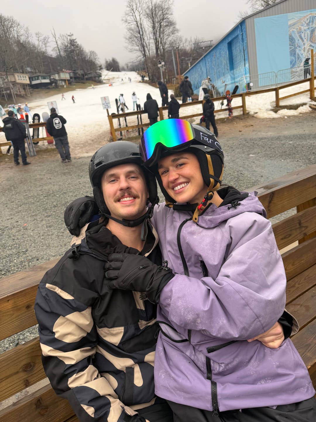 Customer photo review of Women's Lavender Multifunctional Waterproof Insulated Snow Jacket