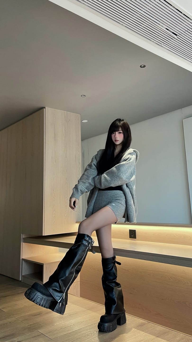 Customer photo review of WARDEN EDGE Oversized Hoodie & Shorts Set - Streetwear-Inspired Design