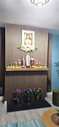 Customer photo review of Wooden Wall Panel | Mocca | Premium 3-sided Wood Veneer