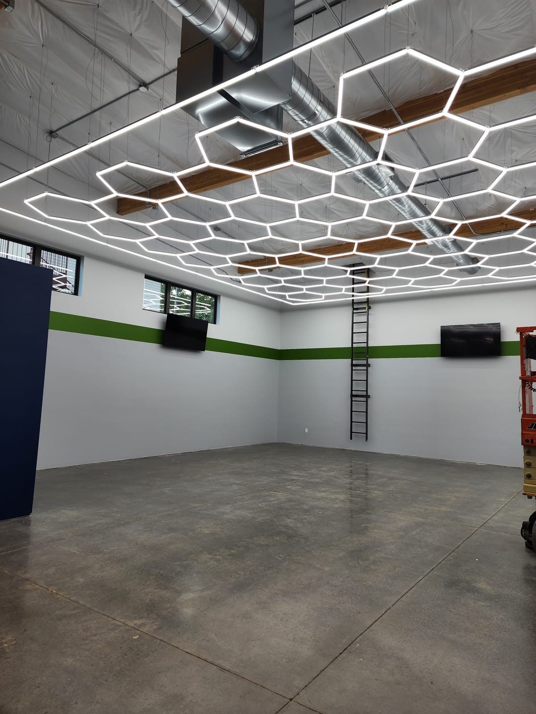 Customer photo review of LED Hexagon Garage Lights Custom Order
