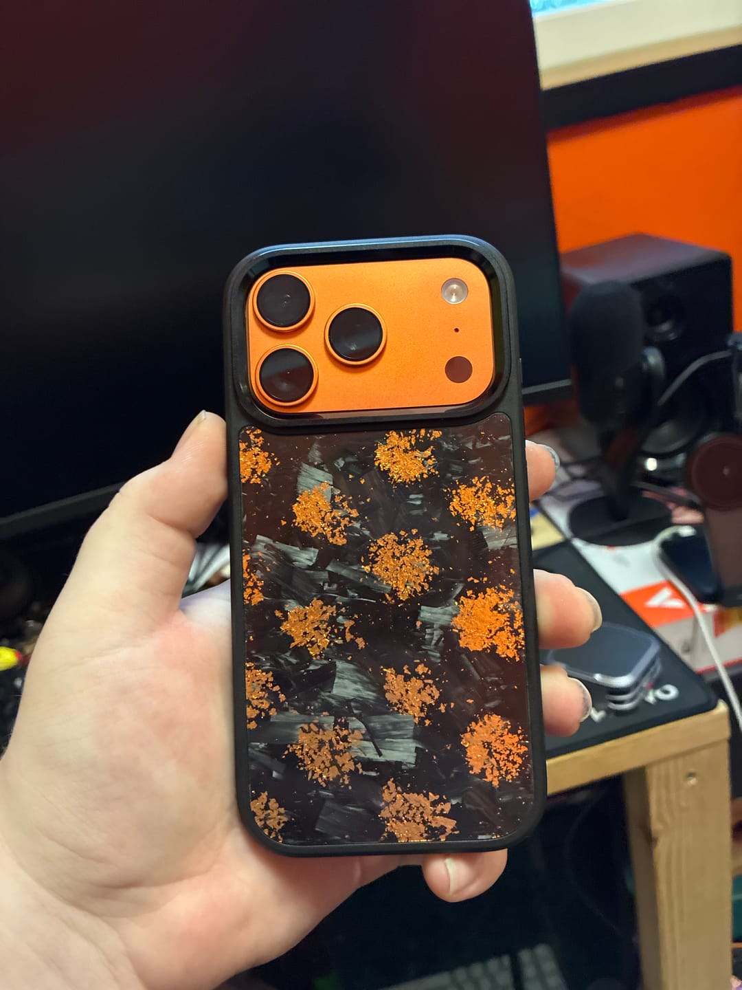 Customer photo review of 17 Forged Carbon Case Gold