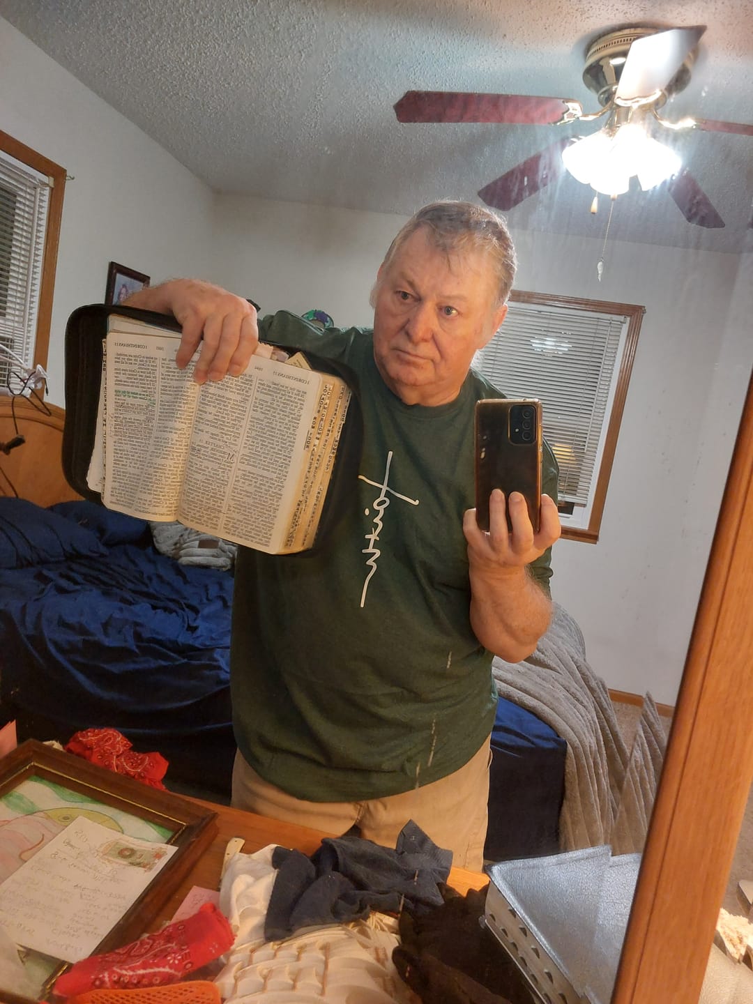 Customer photo review of Galatians 5:1 Shirt
