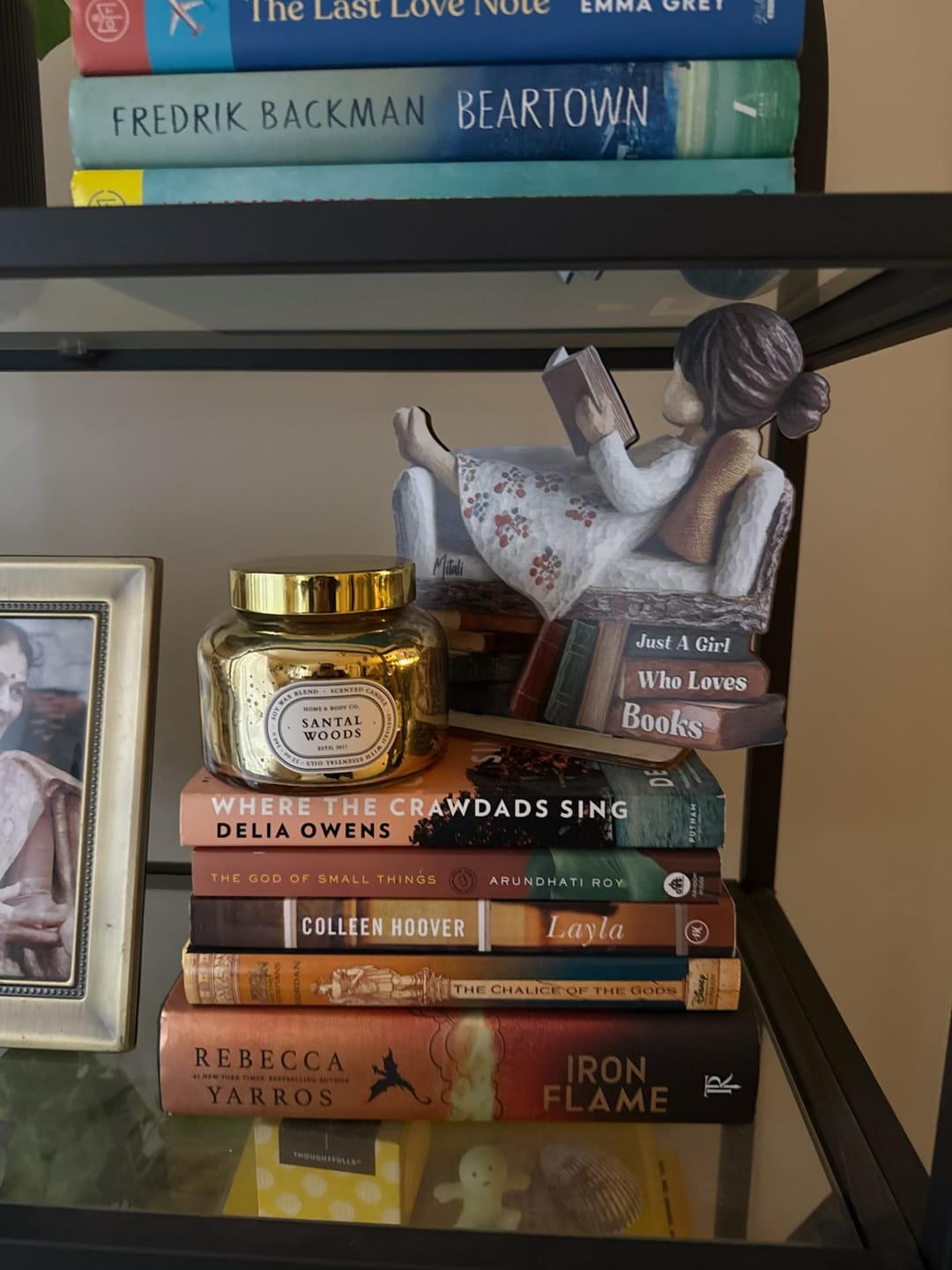 Customer photo review of Man Woman Book Lover Reading Book On Sofa - Personalized Standing Wooden Plaque
