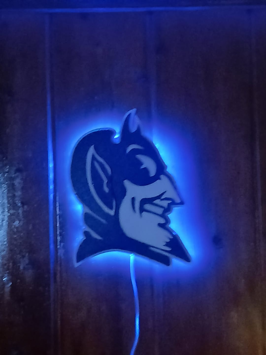 Customer photo review of Duke Blue Devil Mascot 3D Vintage Metal Wall Art