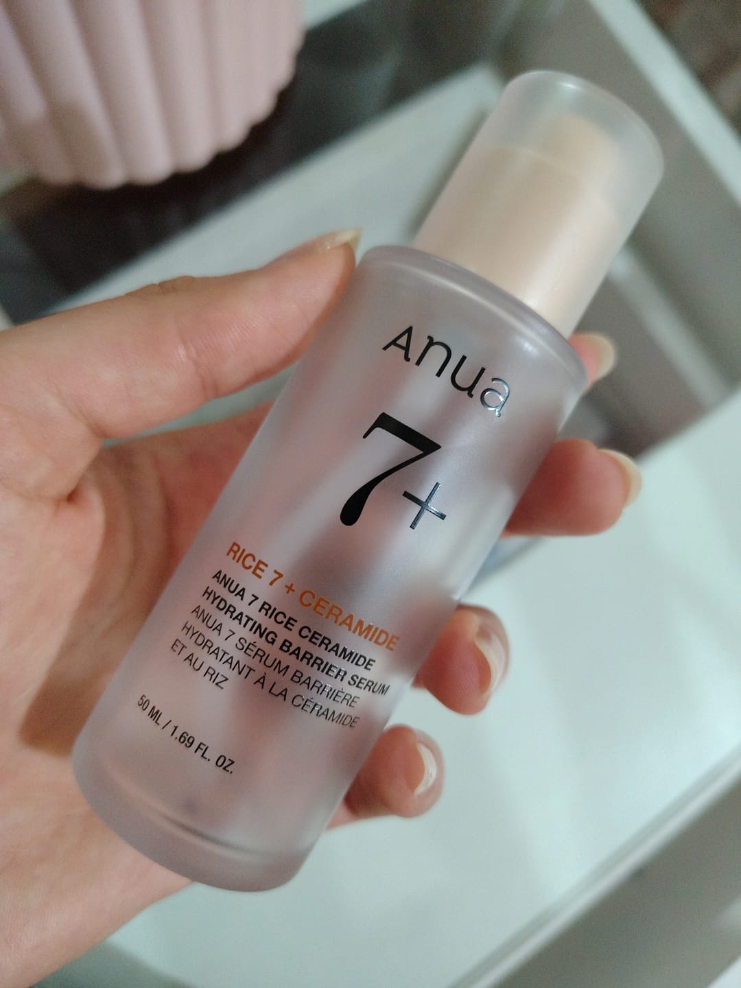 Customer photo review of 7+ Rice Ceramide Hydrating Barrier Serum