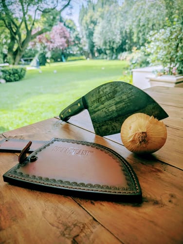 Customer photo review of BraaiPlank™ Hammer Forged Butcher Knife