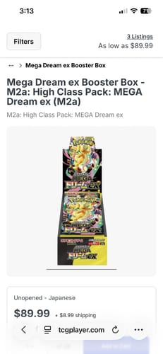Customer photo review of Pokemon Mega Dream ex Booster Box M2a