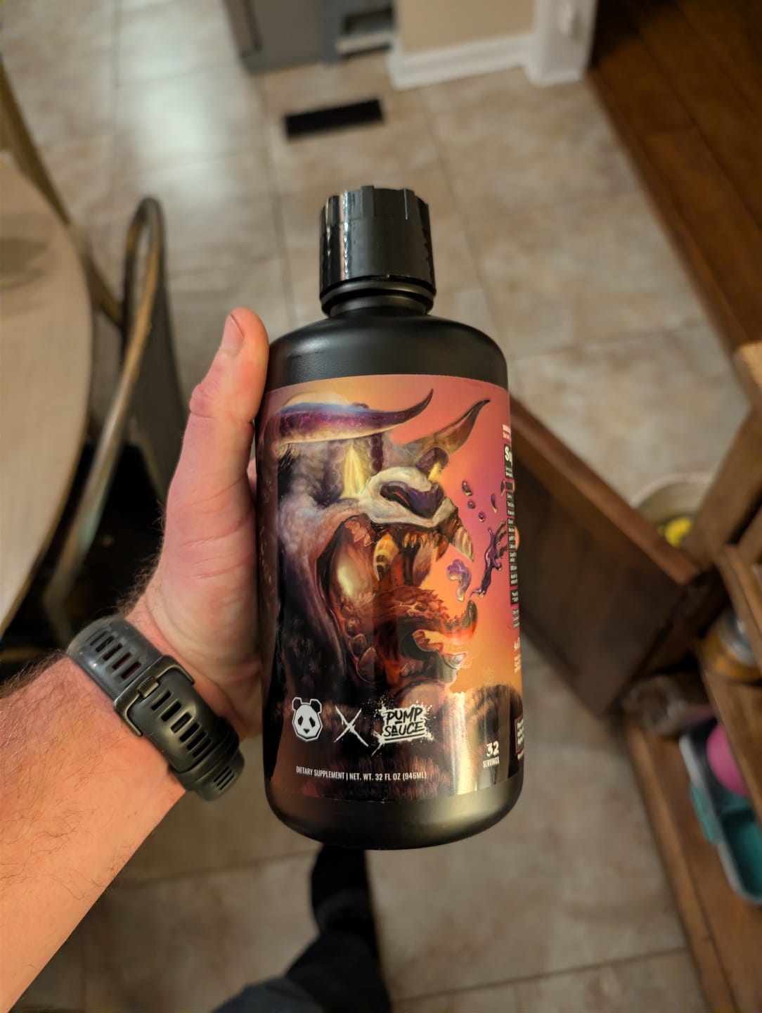 Customer photo review of Panda Supps X Pump Sauce Collaboration Liquid Pre Workout - PANDA SAUCE (Grape Lemonade)