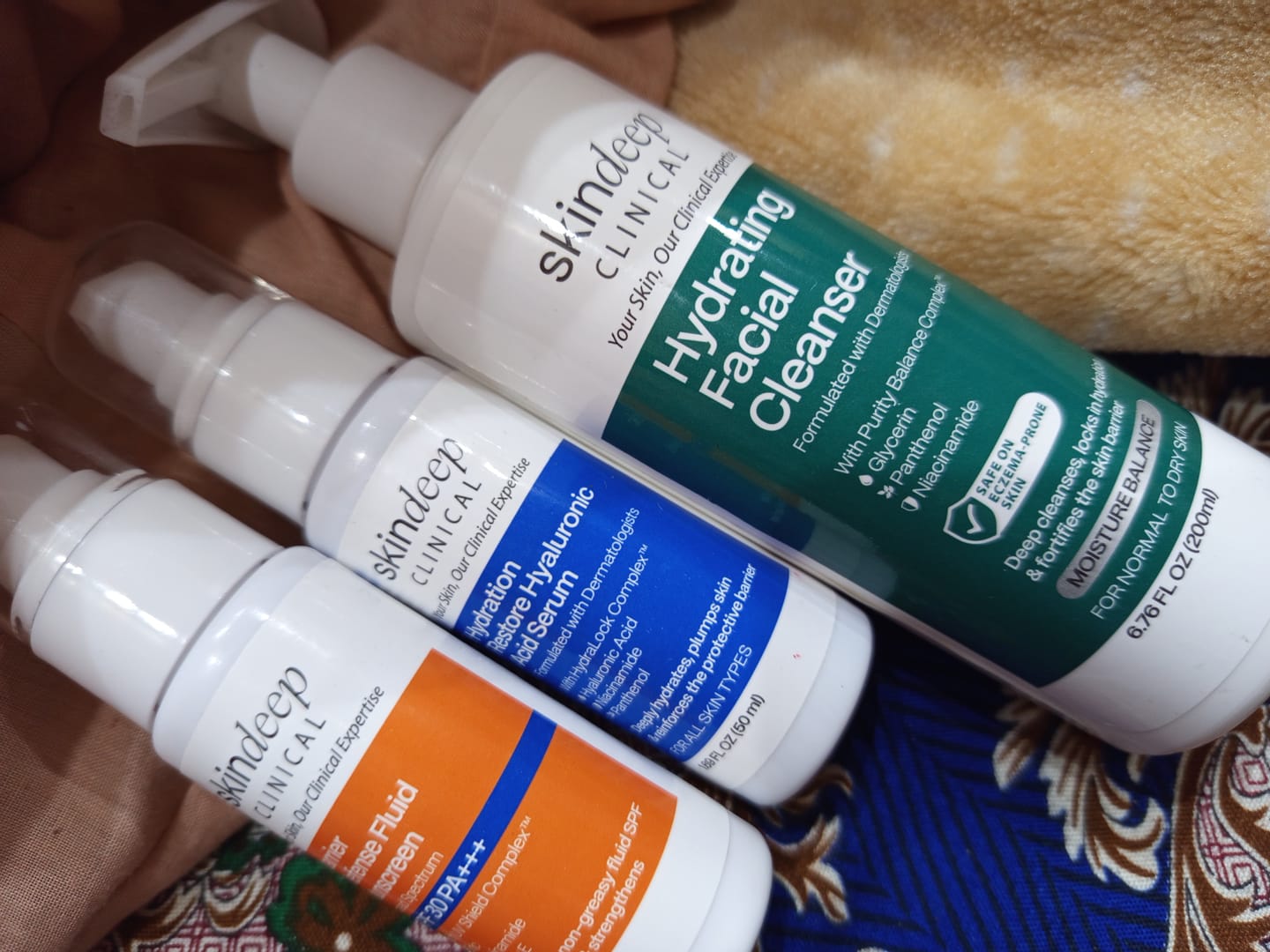 Customer photo review of Hydrating Facial Cleanser