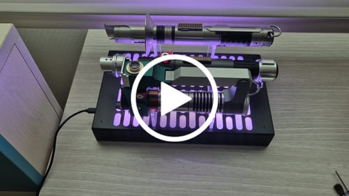 Customer video review of Imperial LED Lightsaber stand - 3 sabers