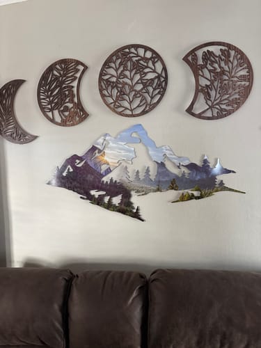 Customer photo review of Yosemite Mountain Range View - Metal Wall Art