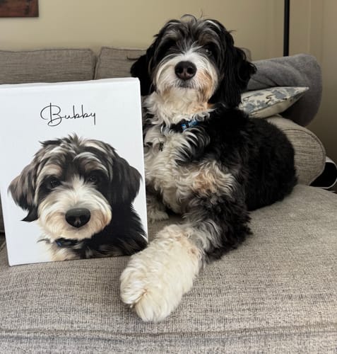 Customer photo review of Pet Art Canvas Wrap