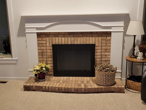 Customer photo review of Ardmore Flat Black Masonry Fireplace Door | Durable Design