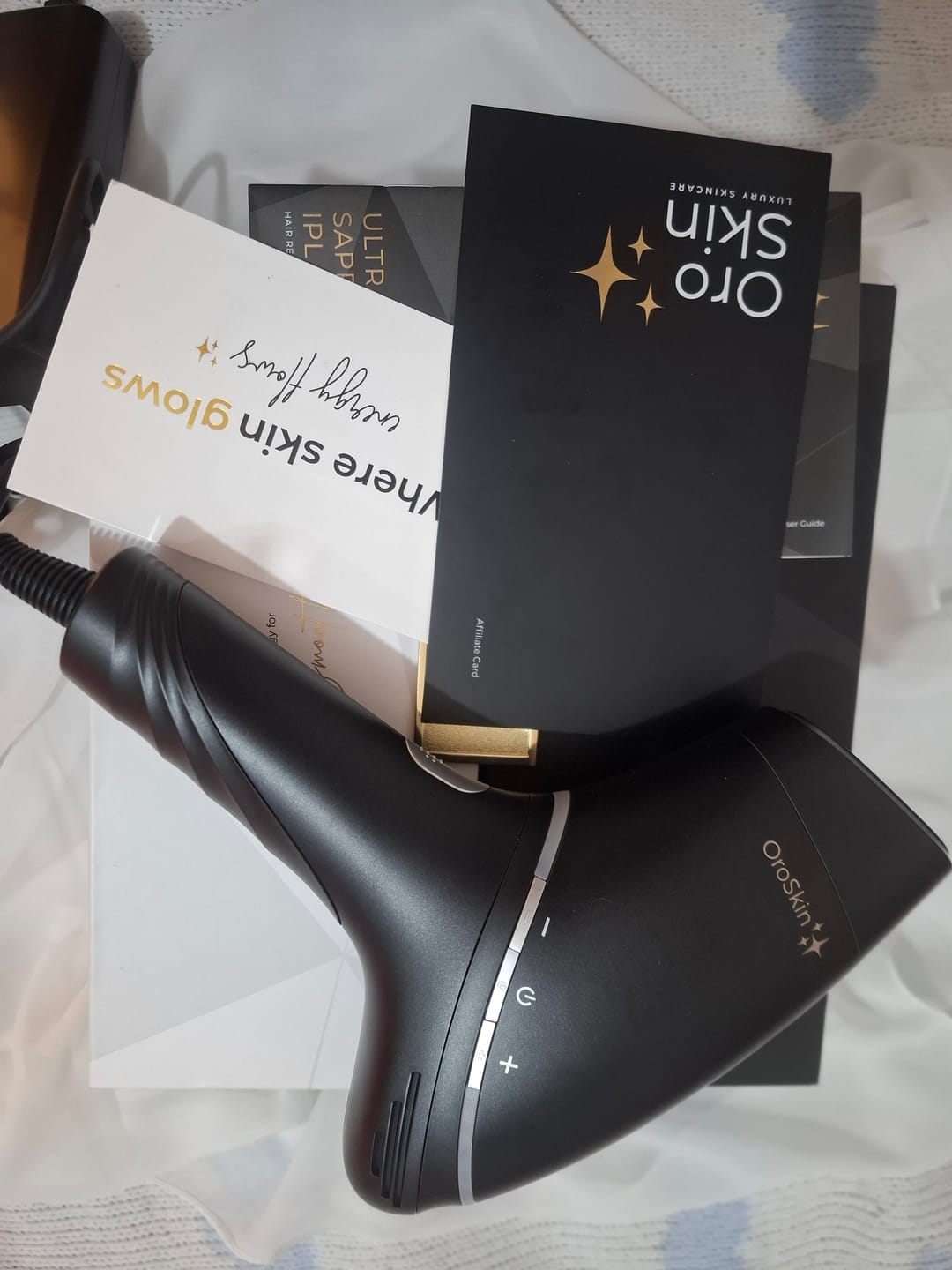 Customer photo review of OroSkin Ultra Sapphire IPL Hair Removal Handset