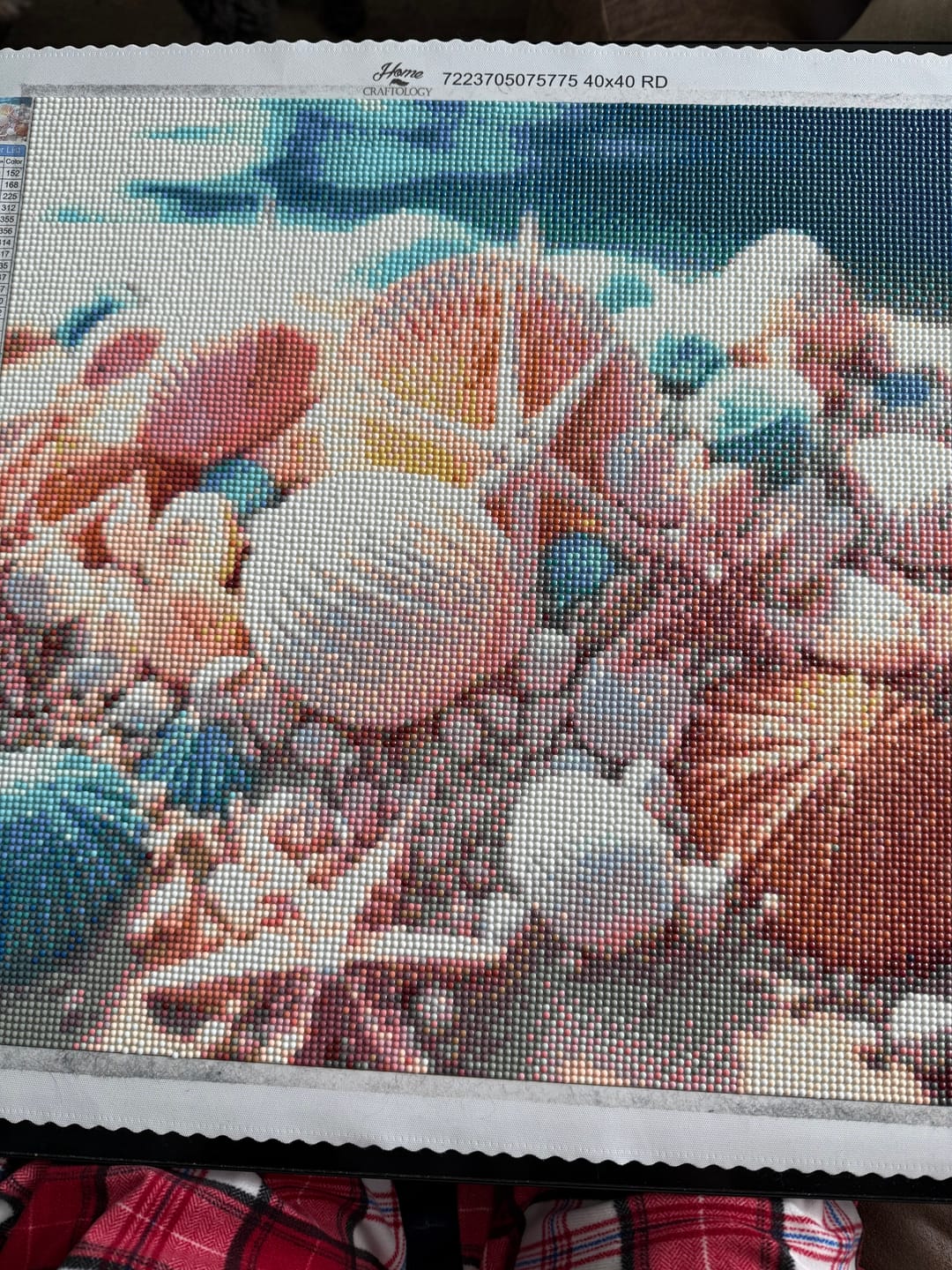 Customer photo review of Colorful Shells - Exclusive Premium Diamond Painting Kit