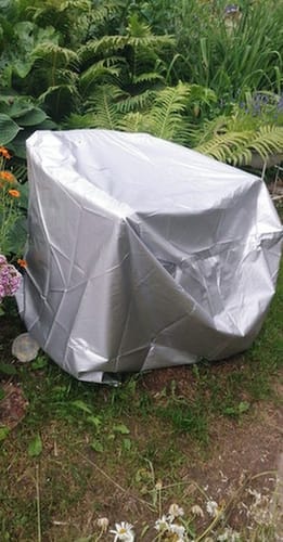 Customer photo review of Capa Impermeável para Sofá Externo Contra Chuva e Sol