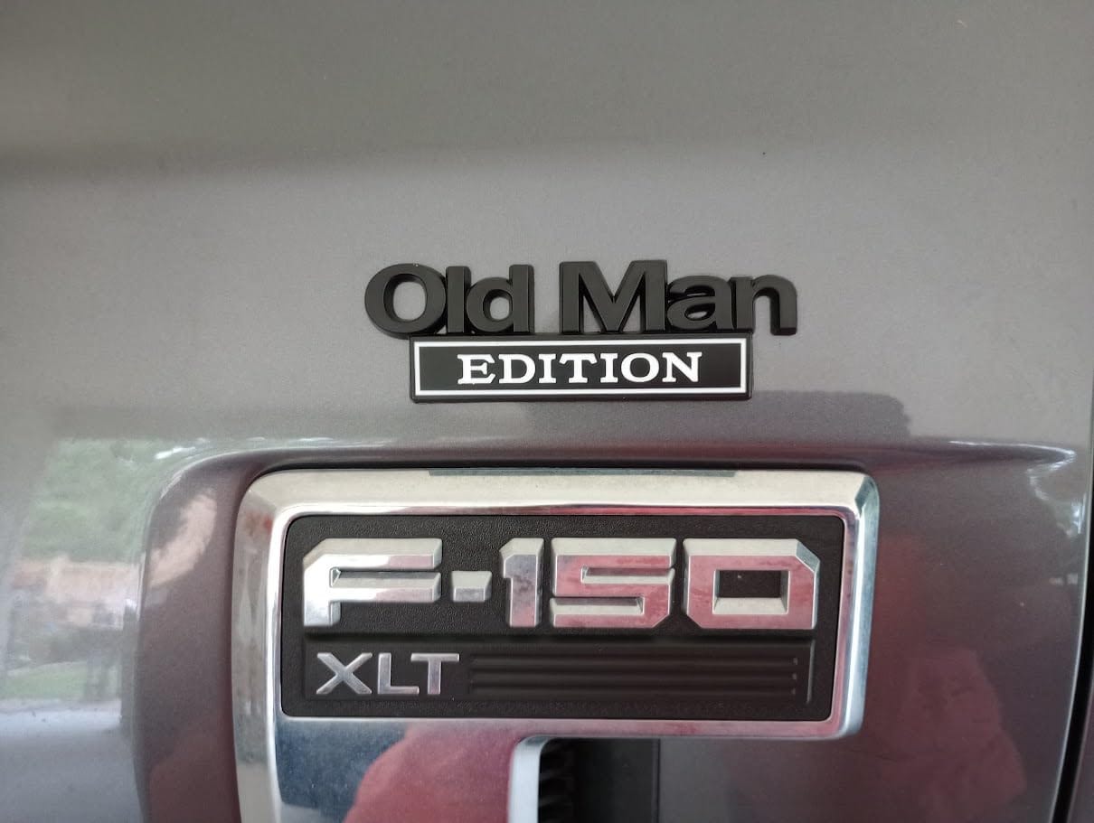 Customer photo review of New Year Hot Sale  - 🚗 Old Man Edition Car Emblem
