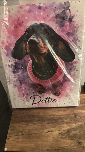 Customer photo review of Your Dog as Watercolor Portrait
