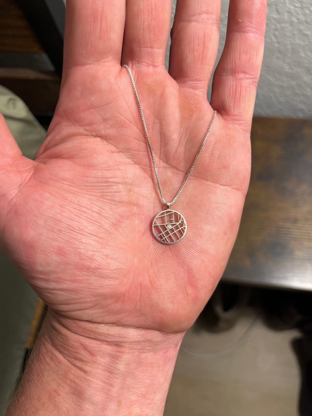 Customer photo review of Your Map Jewelry