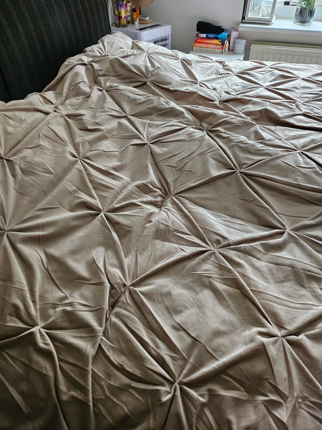 Customer photo review of Dekbed Zonder Overtrek Velvet™ Diamond Taupe/Grey