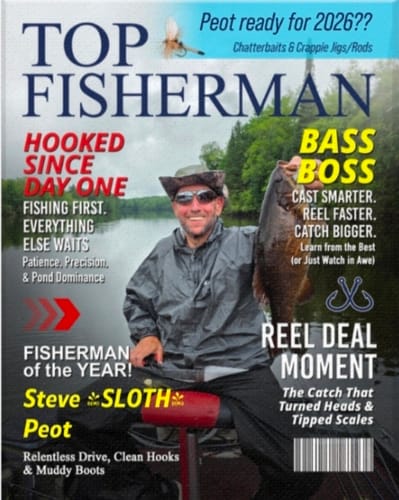 Customer photo review of Personalized "Top Fisherman" Magazine Cover Poster With Photo & Name Angler Funny Fisherman Gift For Fishing Lover