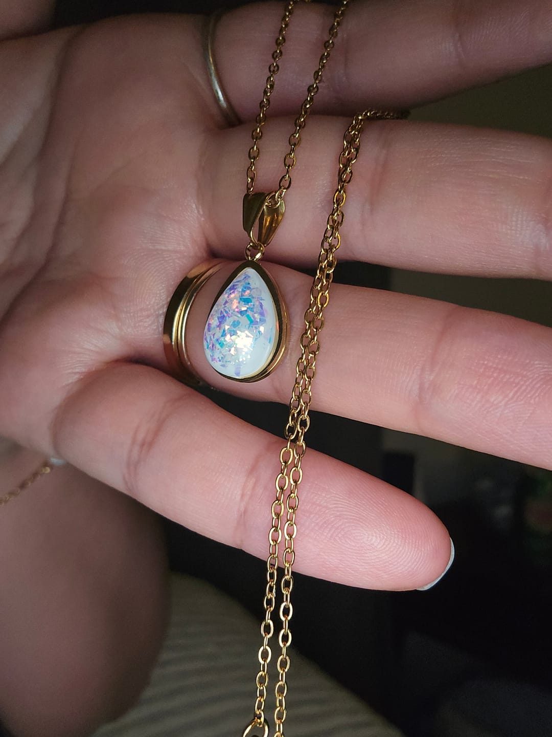 Customer photo review of Ocean Drops Necklace