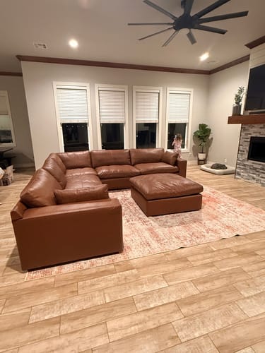 Customer photo review of Senlis Sunset Mandarin in Orange & Pink Rug