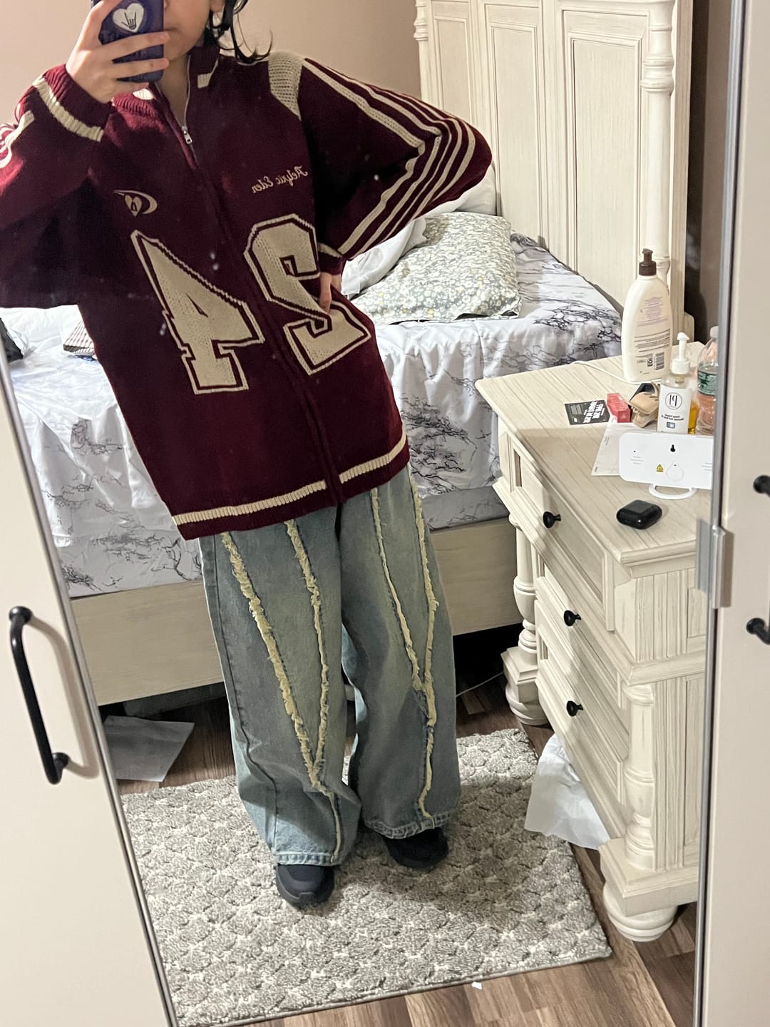 Customer photo review of Aelfric Eden Baggy Fringe Jeans