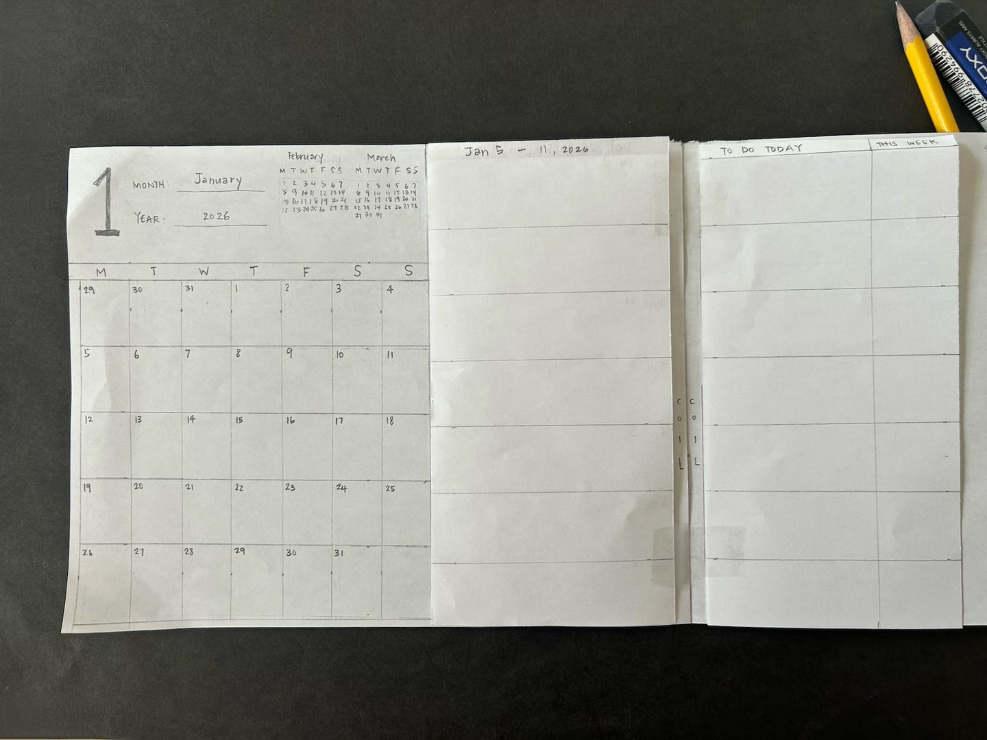 Customer photo review of 2026 | The Nancy Planner | Lizzy's Stroll (horizontal week + month)