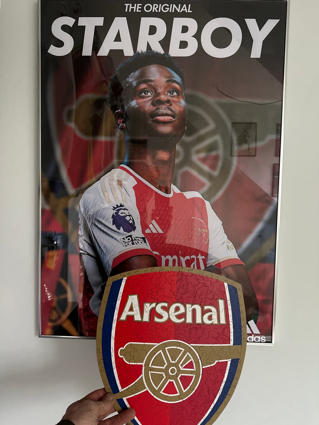 Customer photo review of Arsenal FC® Logo - Wooden Puzzle