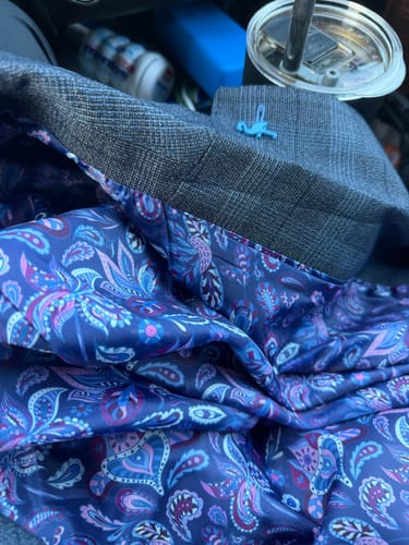 Customer photo review of Charcoal Signature Glen Plaid Sport Coat