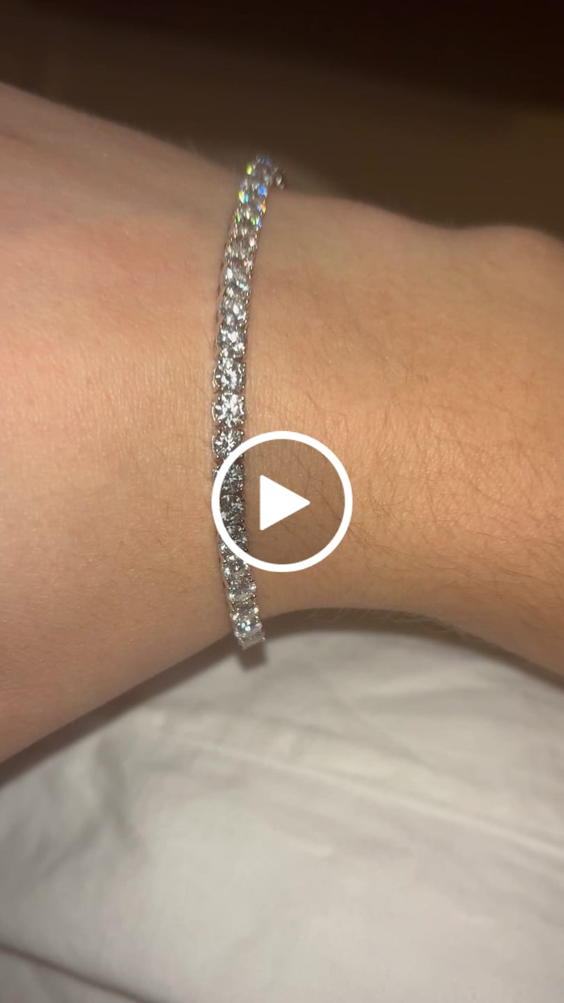 Customer video review of 4MM Moissanite Tennis Bracelet