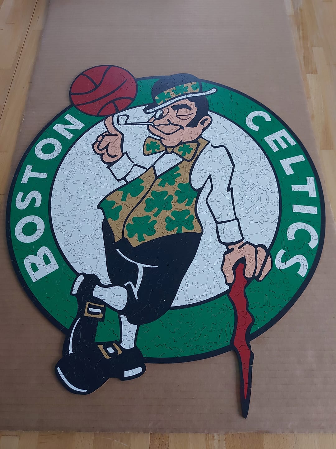Customer photo review of Boston Celtics™ - Wooden Puzzle