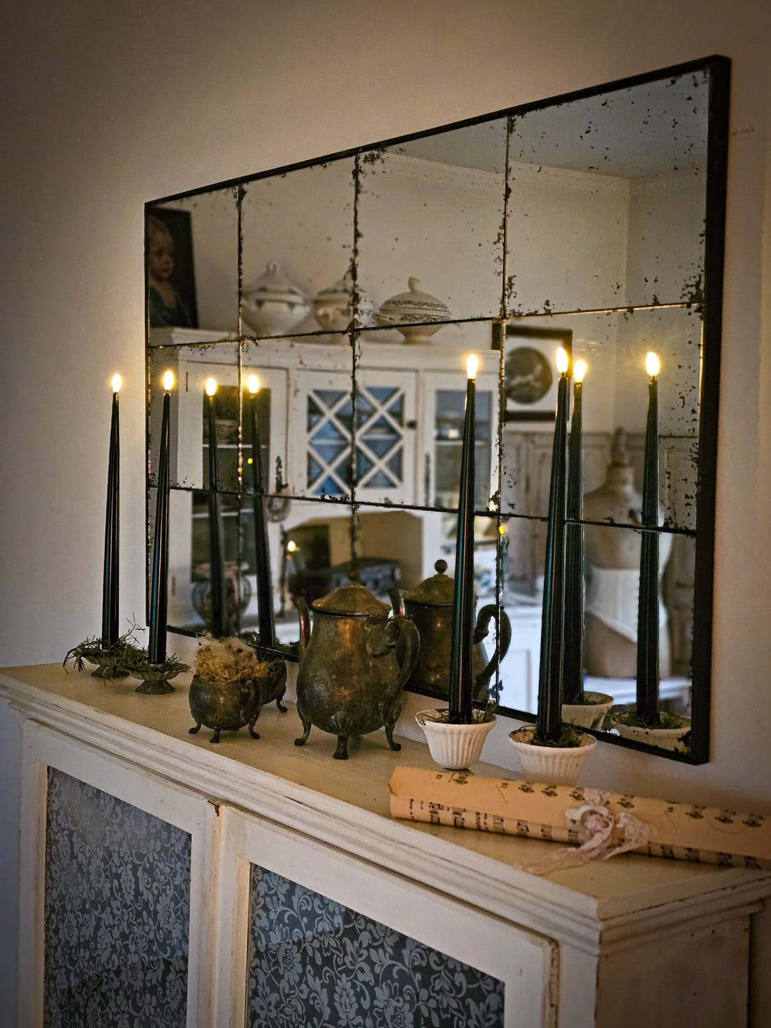 Customer photo review of LED Kertelys med Lak, 2 stk (38 cm) Mørkegrøn