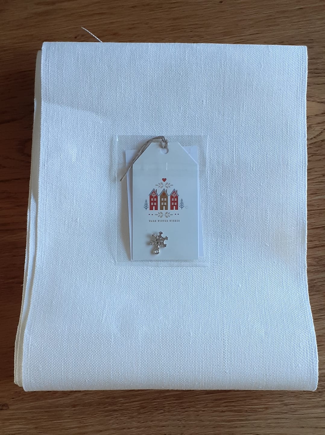 Customer photo review of 200 mm Breed Band Uni Kleur Natuur & Roomwit