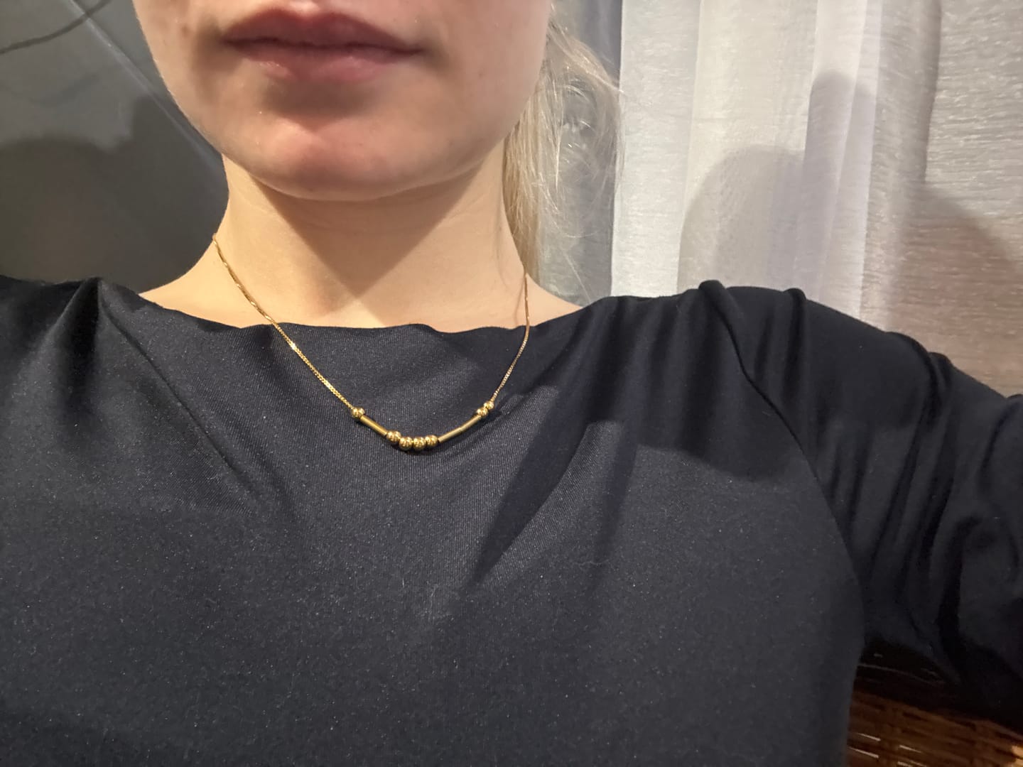Customer photo review of Collier en code Morse