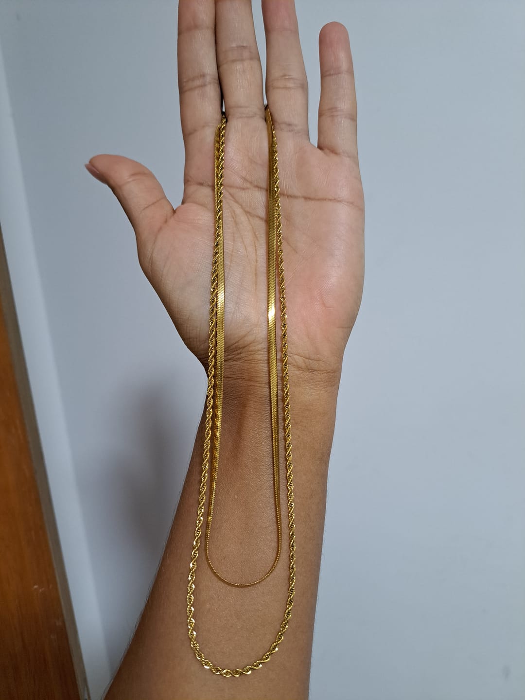 Customer photo review of Mix Colar Melina Banhado em Ouro 18k