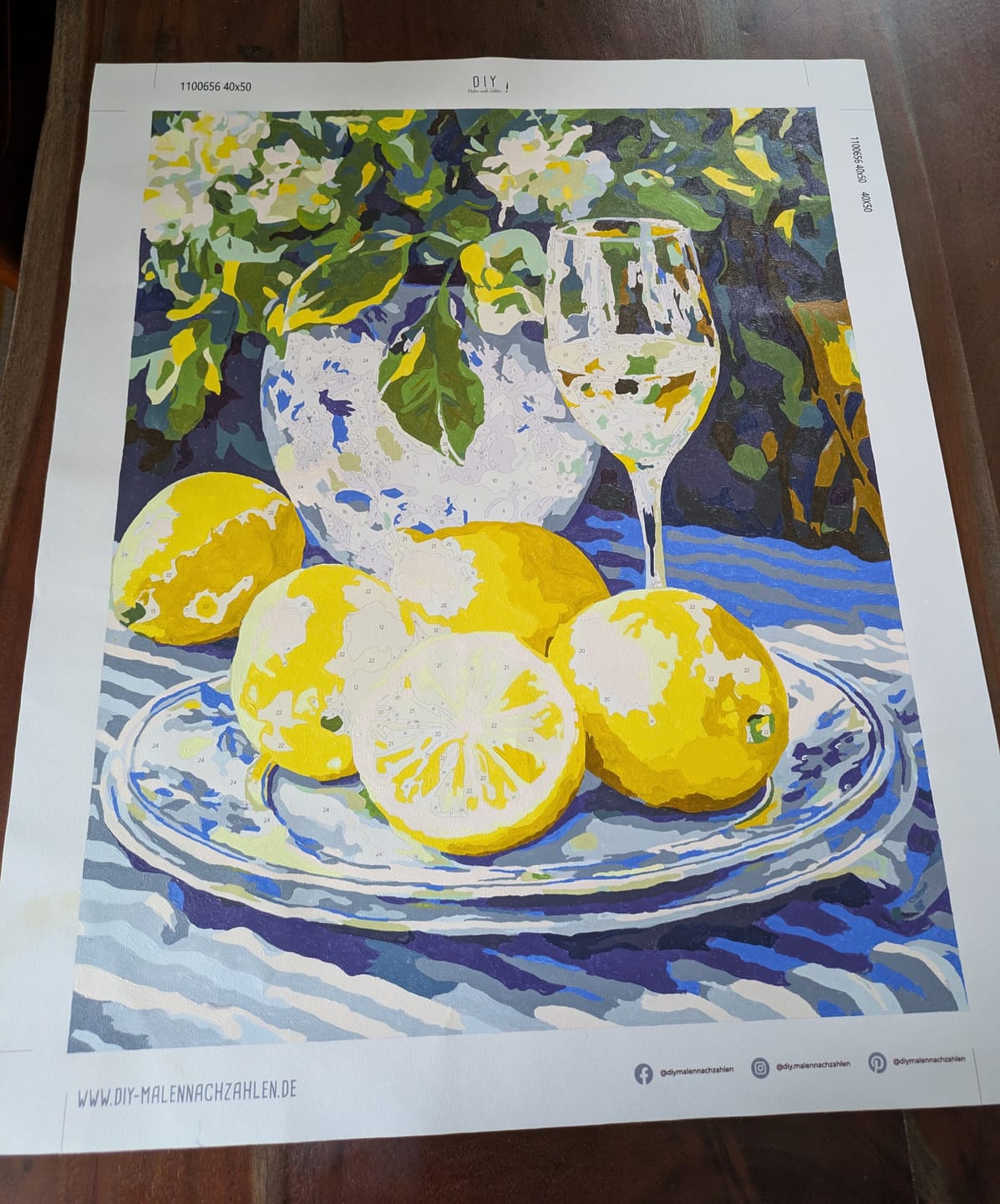 Customer photo review of Malen nach Zahlen - Zitrone und Wein