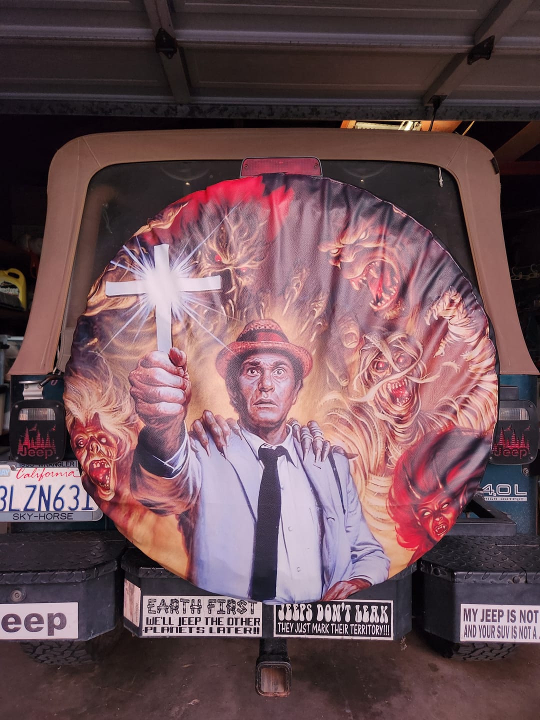 Customer photo review of Jeep Tire Covers - Halloween Night Stalker Spare Tire Cover NO.16 LT8