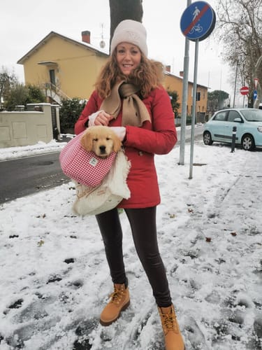 Customer photo review of Borsa Cotone Vichy Rosso